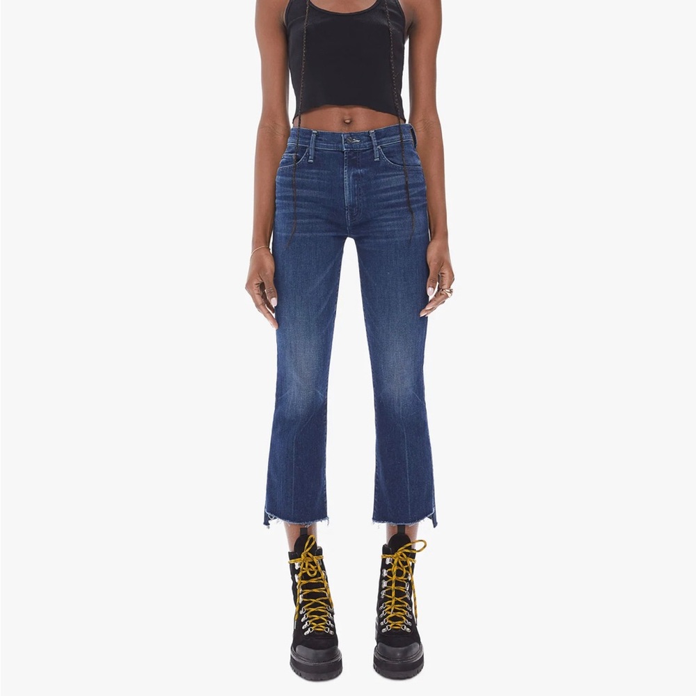 Mother Denim The Insider Crop Fray in Sweet & Sassy wash